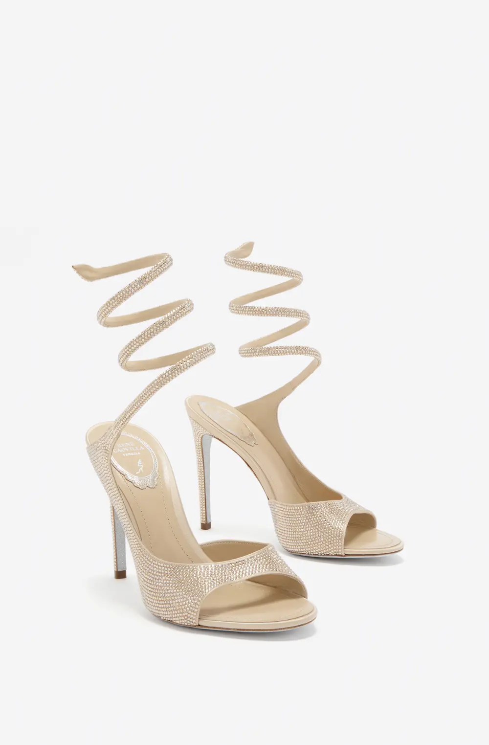 Rene Caovilla AUDREY GOLD SANDAL 105