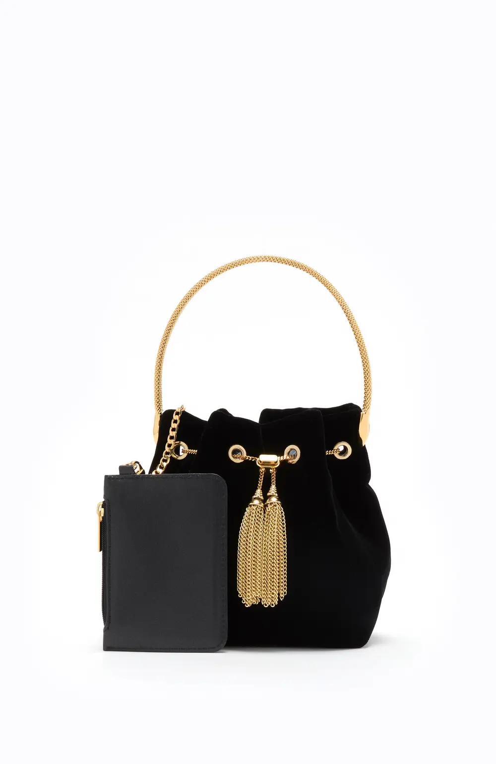 Rene Caovilla DEVA BLACK VELVET MINI BAG