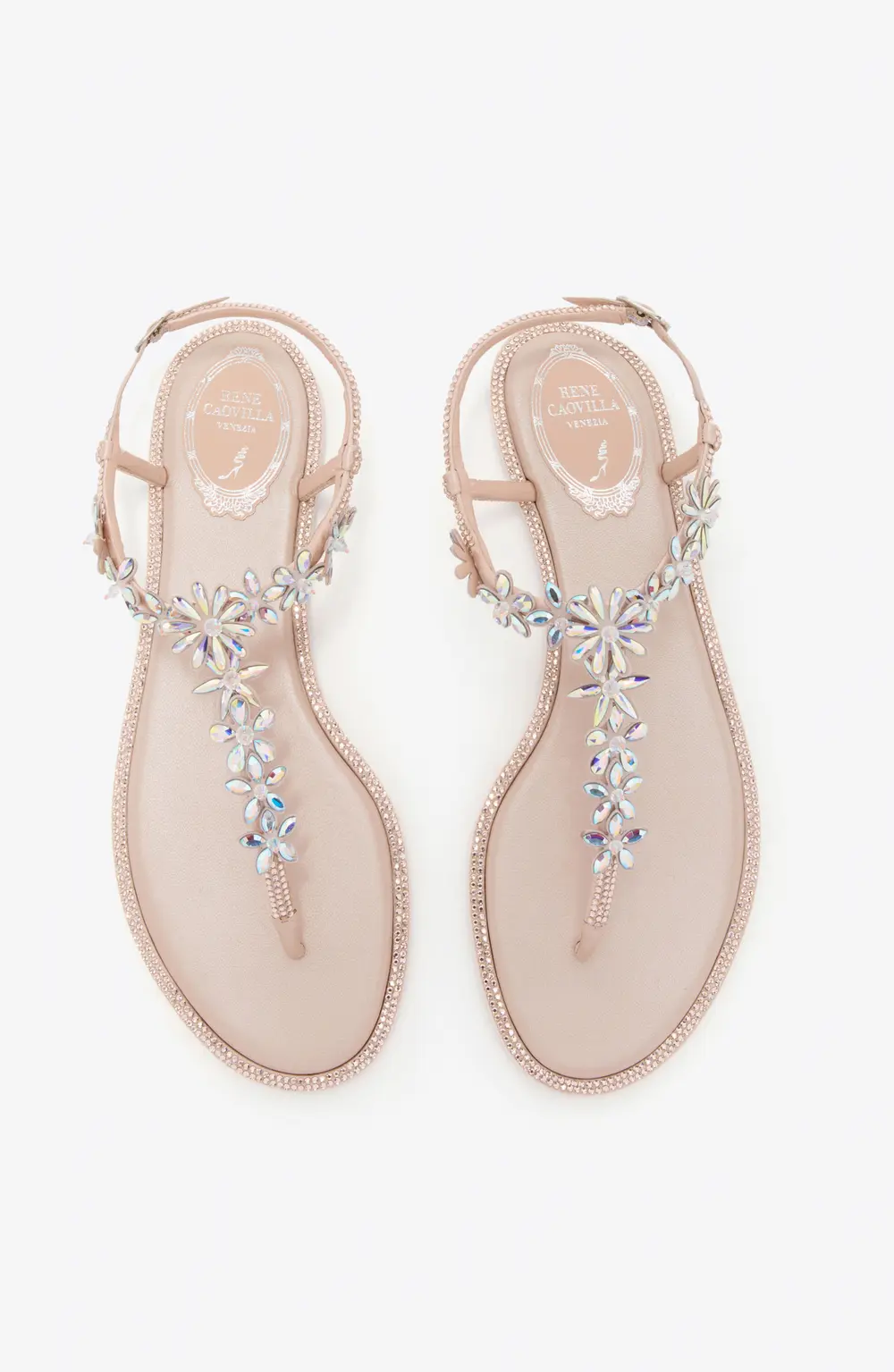 Rene Caovilla EVA NUDE THONG SANDAL 10