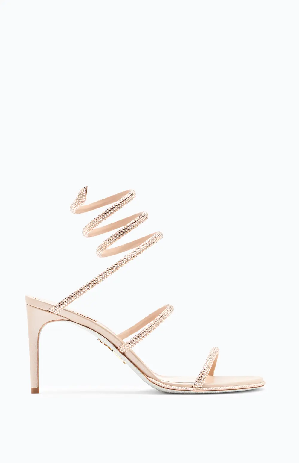 Rene Caovilla CLEO NUDE SANDAL WITH CRYSTALS 80