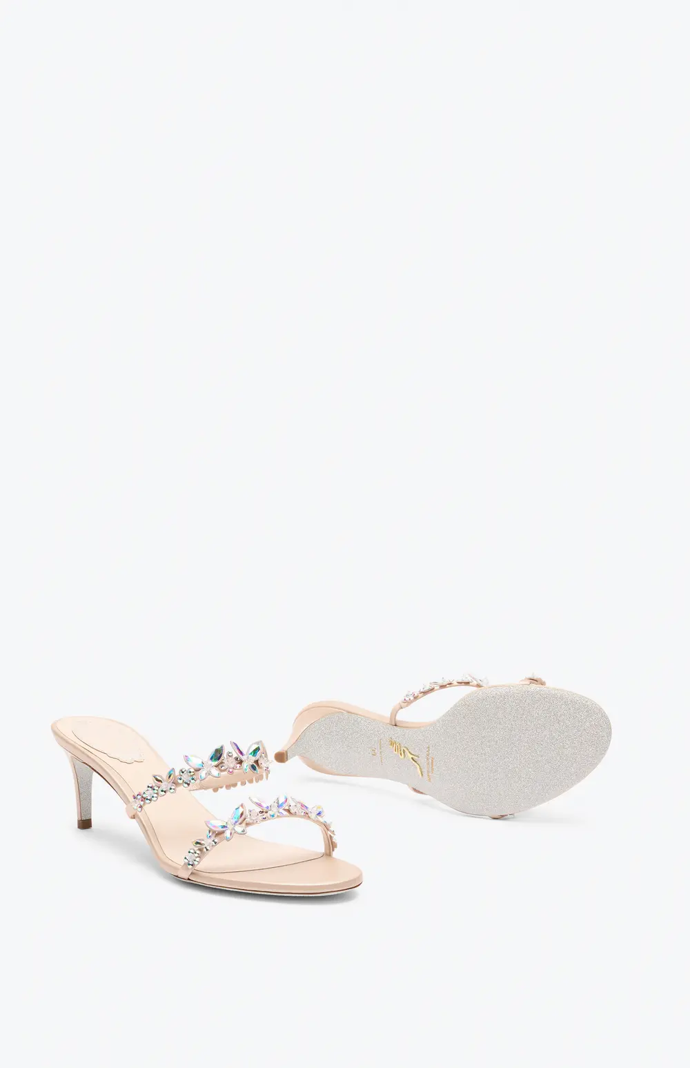 Rene Caovilla EDEN NUDE MULE SANDAL 60
