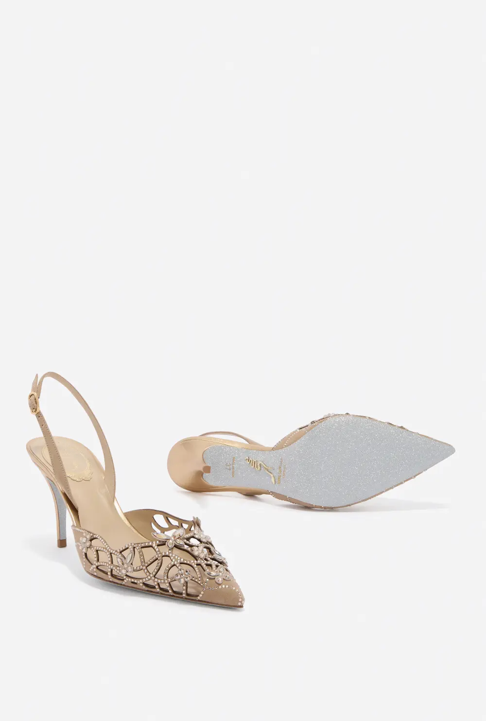 Rene Caovilla EDEN GOLD SLINGBACK 80