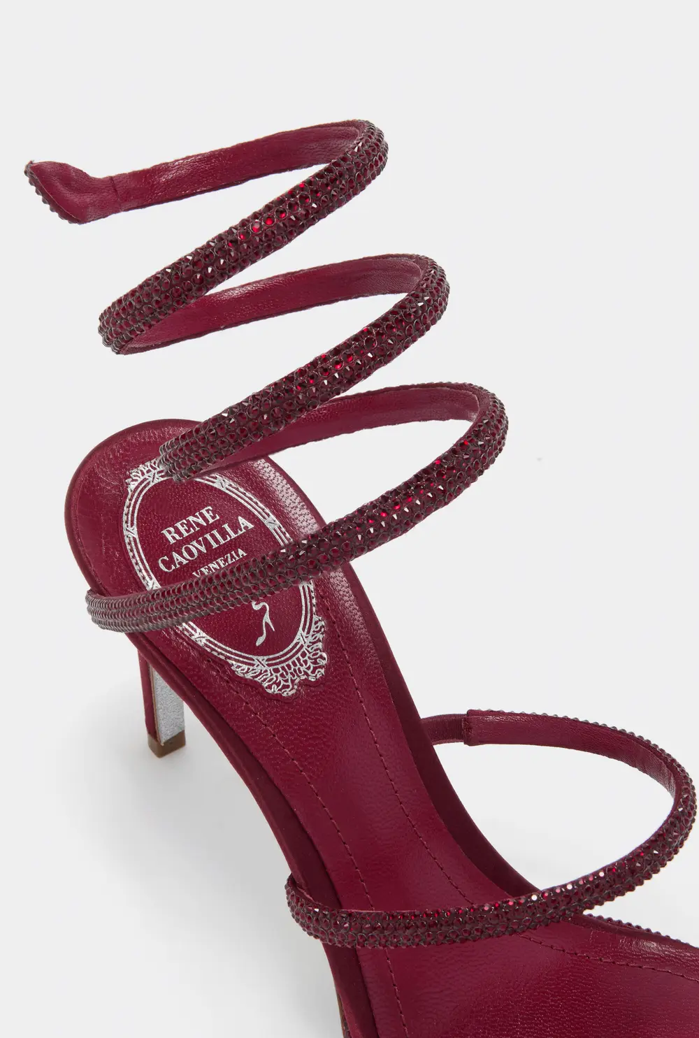 Rene Caovilla CLEO BURGUNDY SANDAL 80