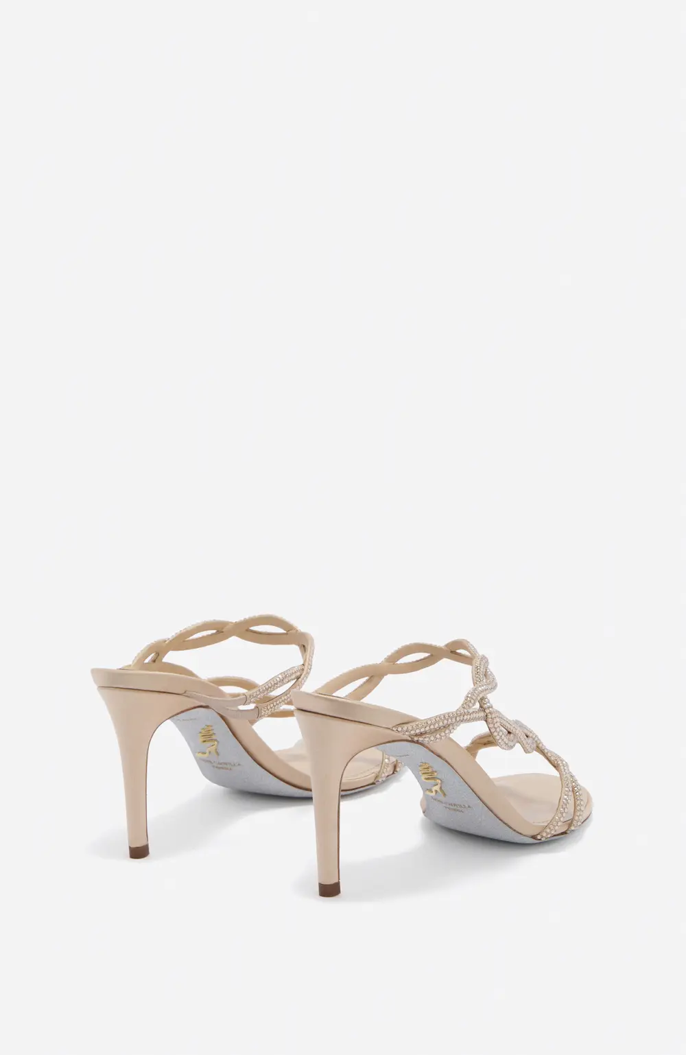 Rene Caovilla BRAID CHAMPAGNE MULE 80