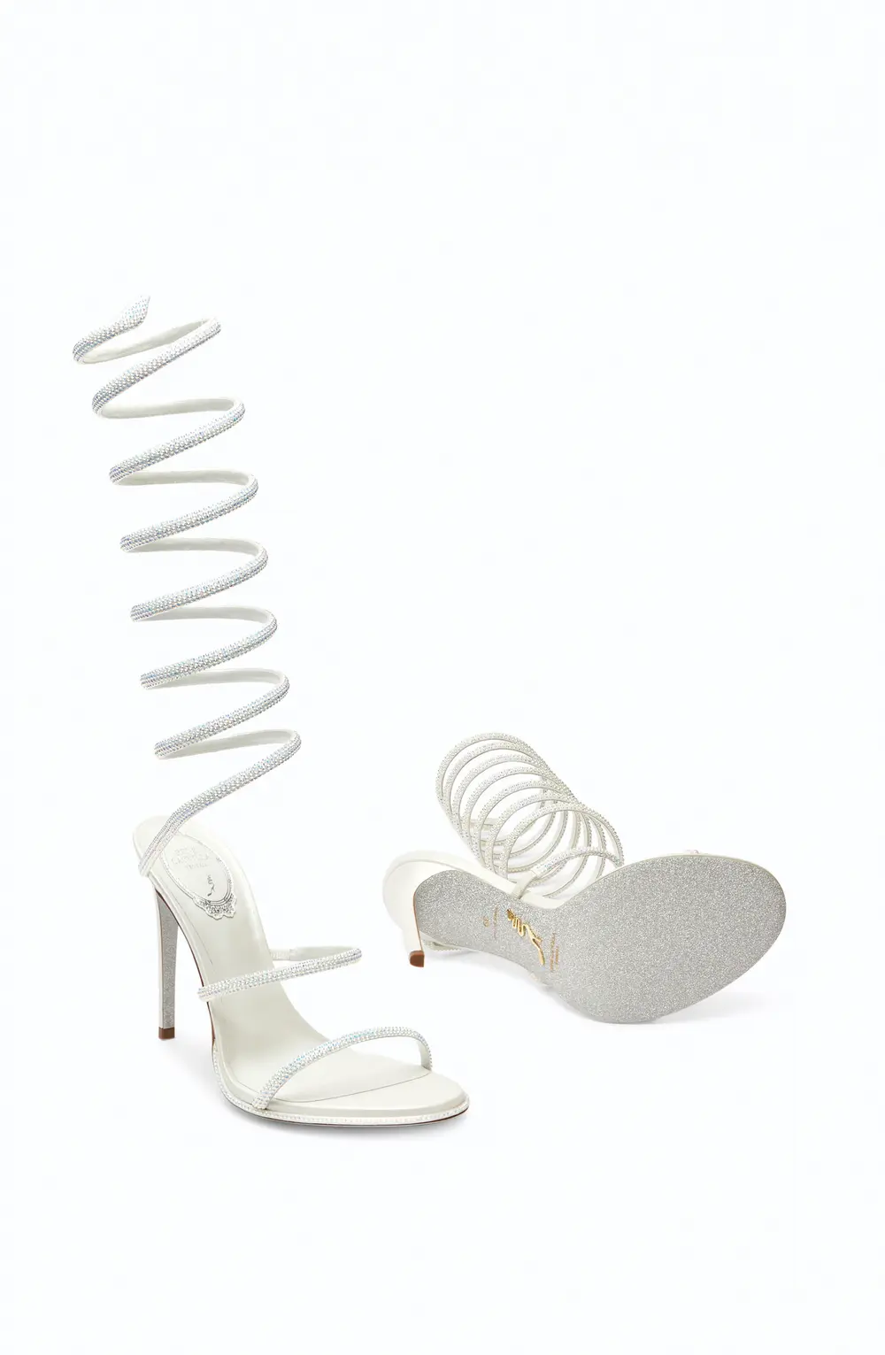 Rene Caovilla Super Cleo White Sandal 105