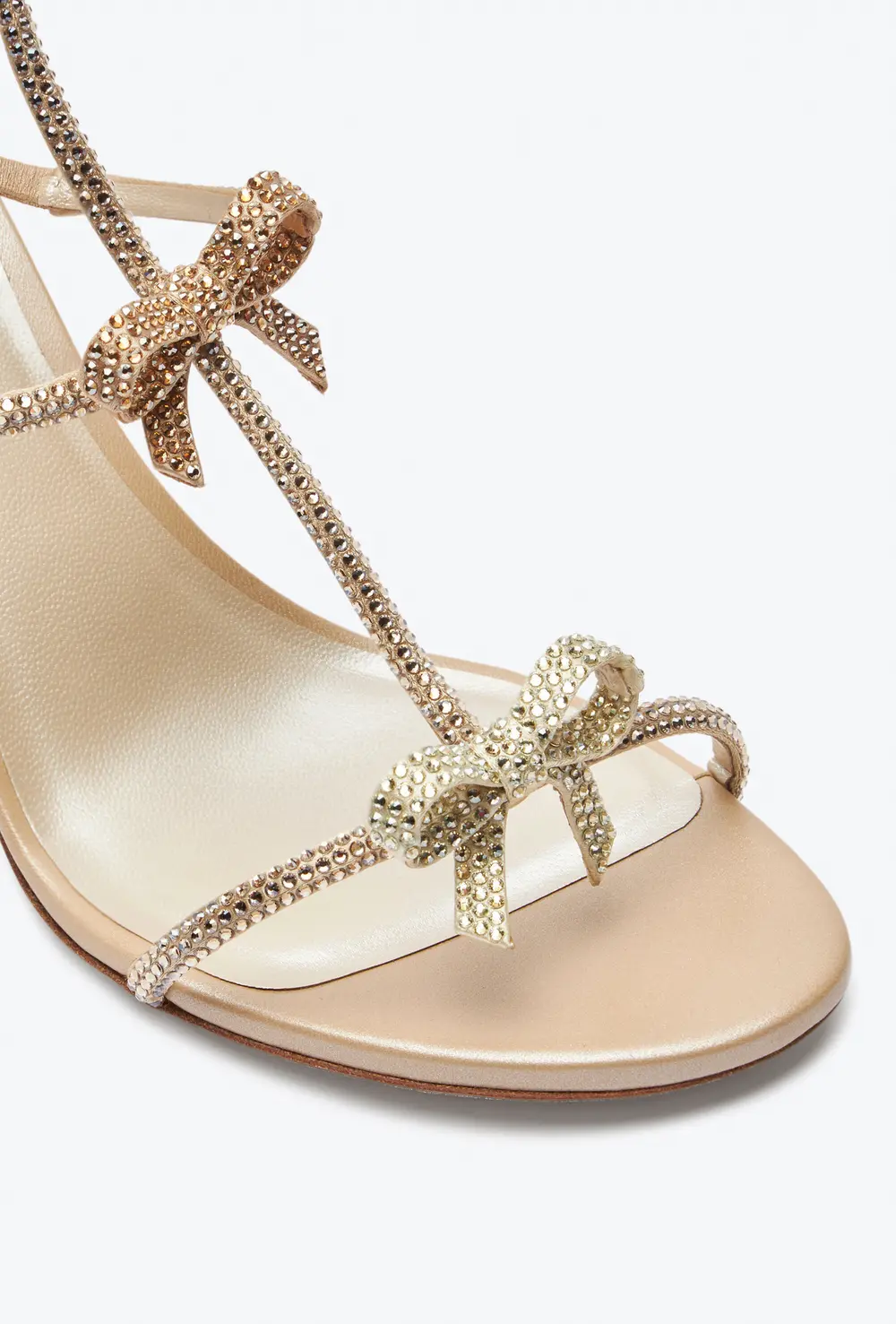 Rene Caovilla Caterina Gold Sandal 80