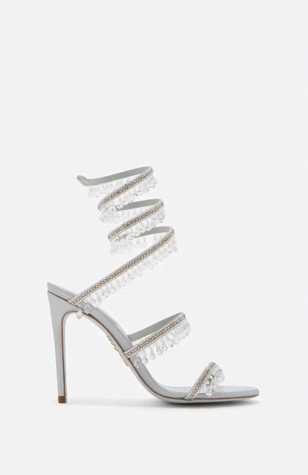 Rene Caovilla CHANDELIER PEARL GREY SANDAL 105