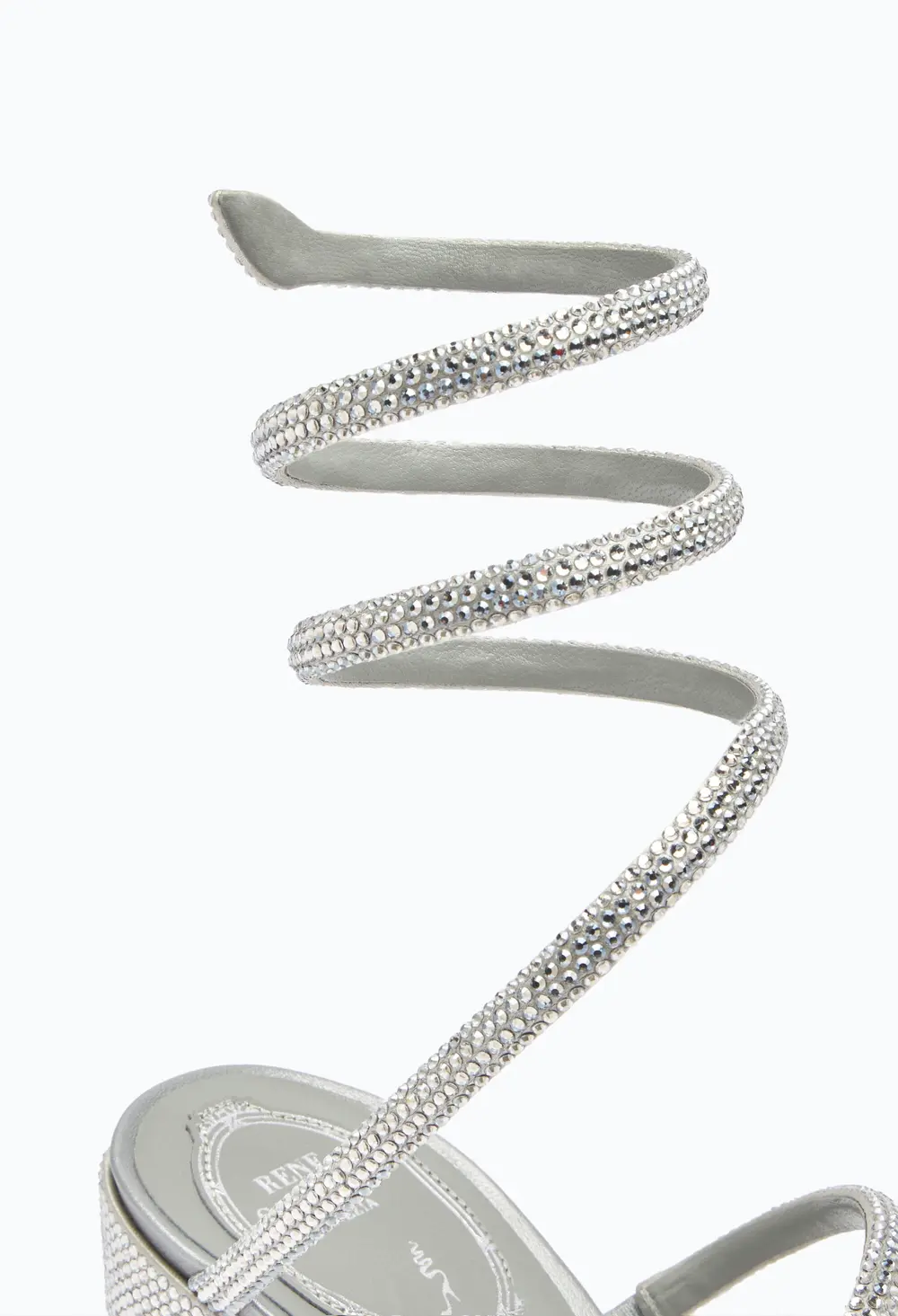 Rene Caovilla Cleo  Crystal Gray Sandal 80