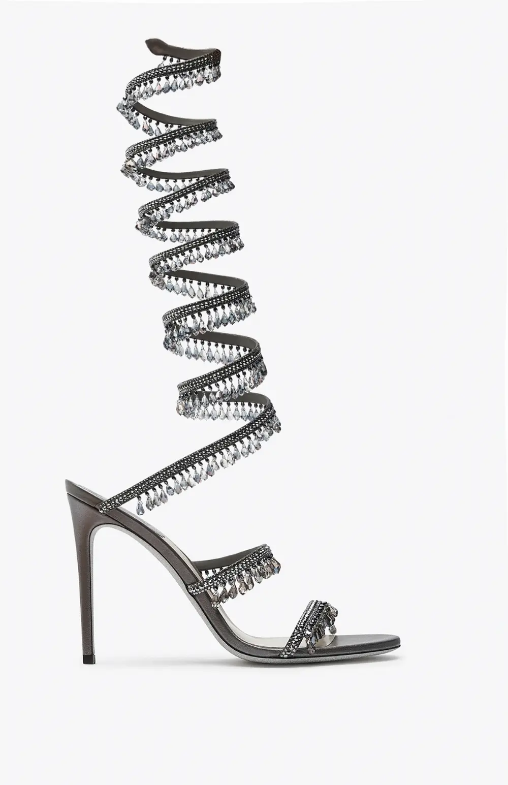 Rene Caovilla SUPER CHANDELIER ANTHRACITE SANDAL 105