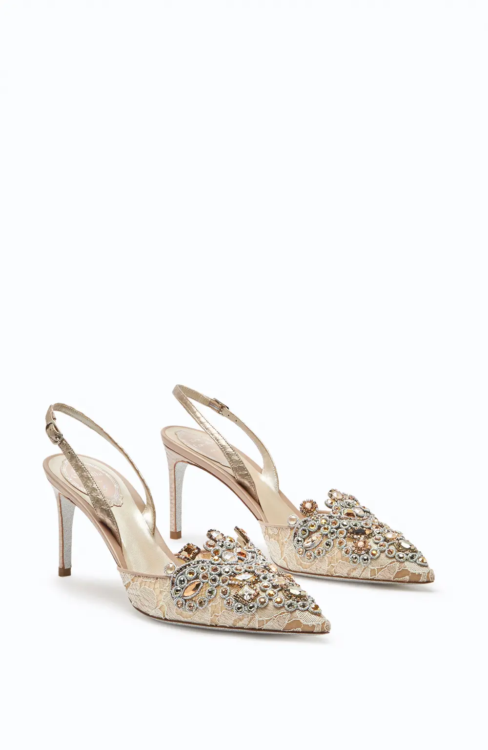 Rene Caovilla Veneziana Lace Slingbacks 75