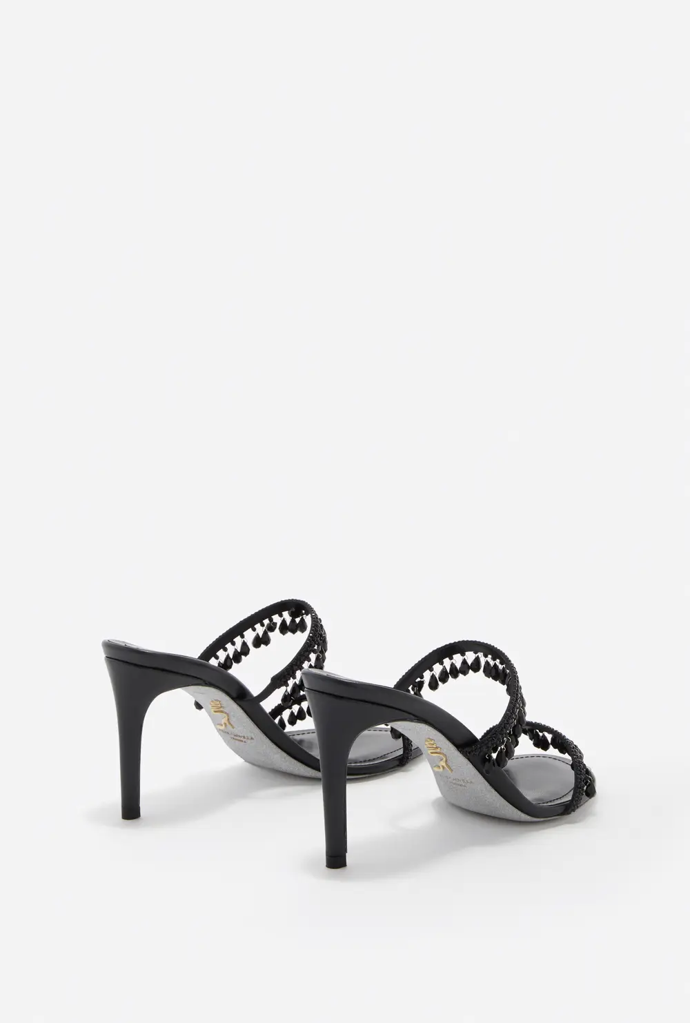 Rene Caovilla CHANDELIER BLACK MULE 80