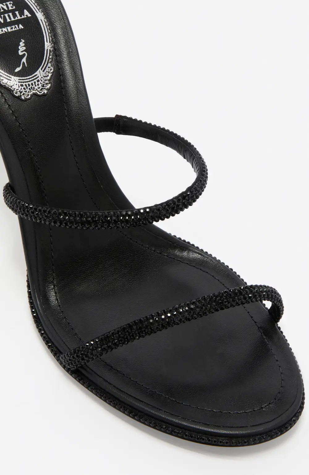 Rene Caovilla CLEO BLACK SANDAL 80