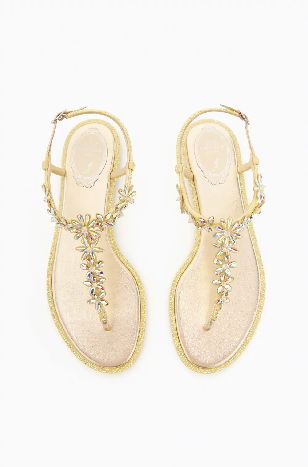 Rene Caovilla EVA YELLOW THONG SANDAL 10