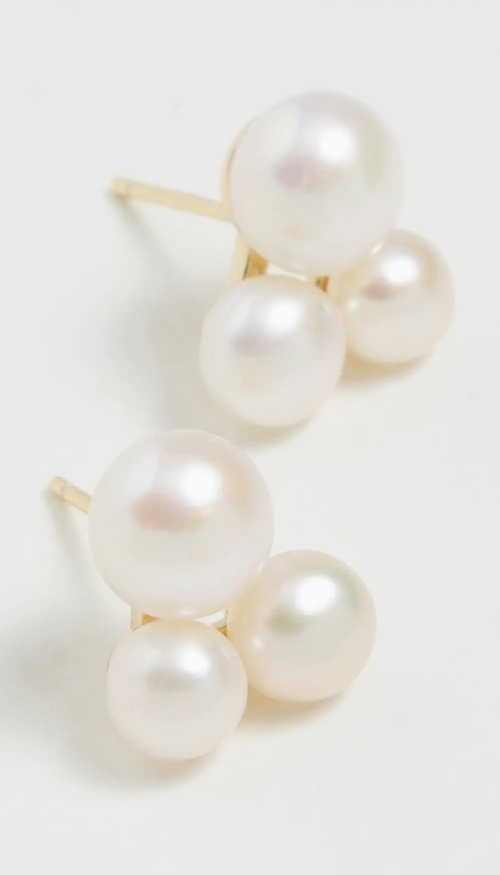 SHASHI Triple Pearl Drop Earrings
