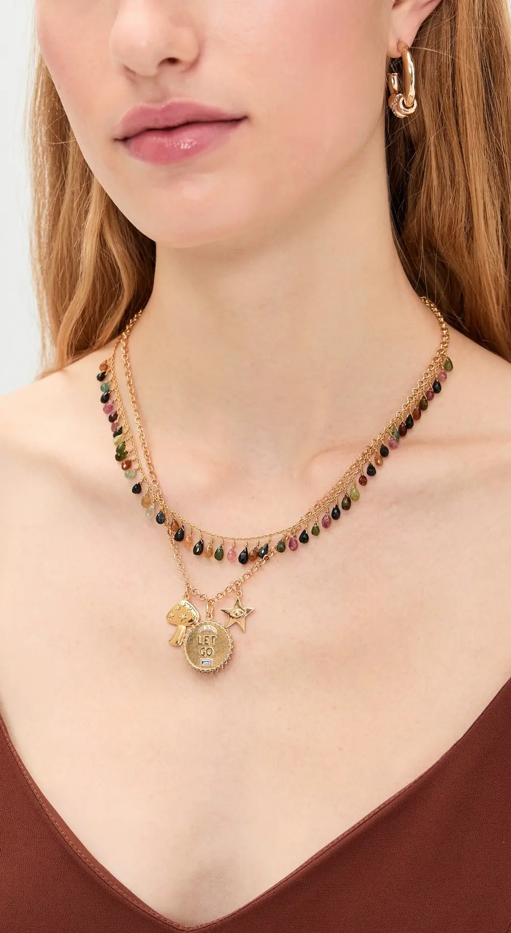 SHASHI Gemstone Briolette Necklace
