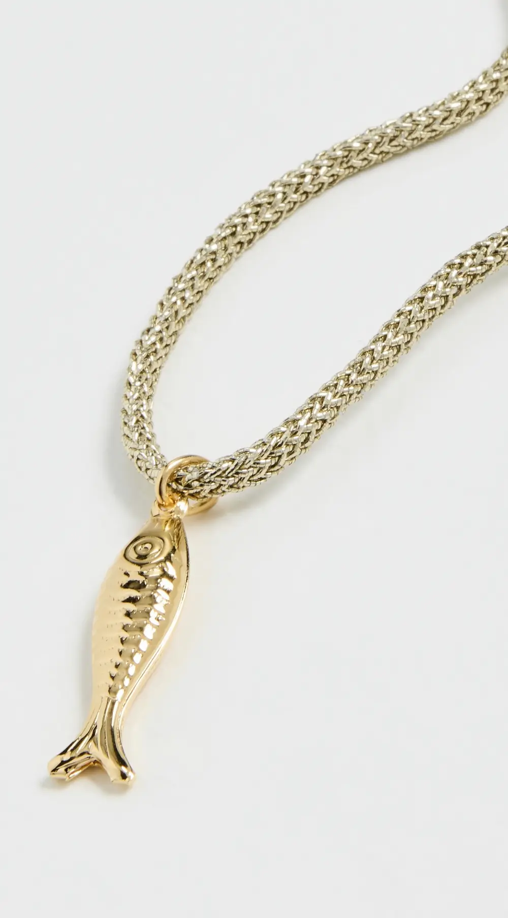 HART Gold Metallic Necklace Cord and Fish Charm
