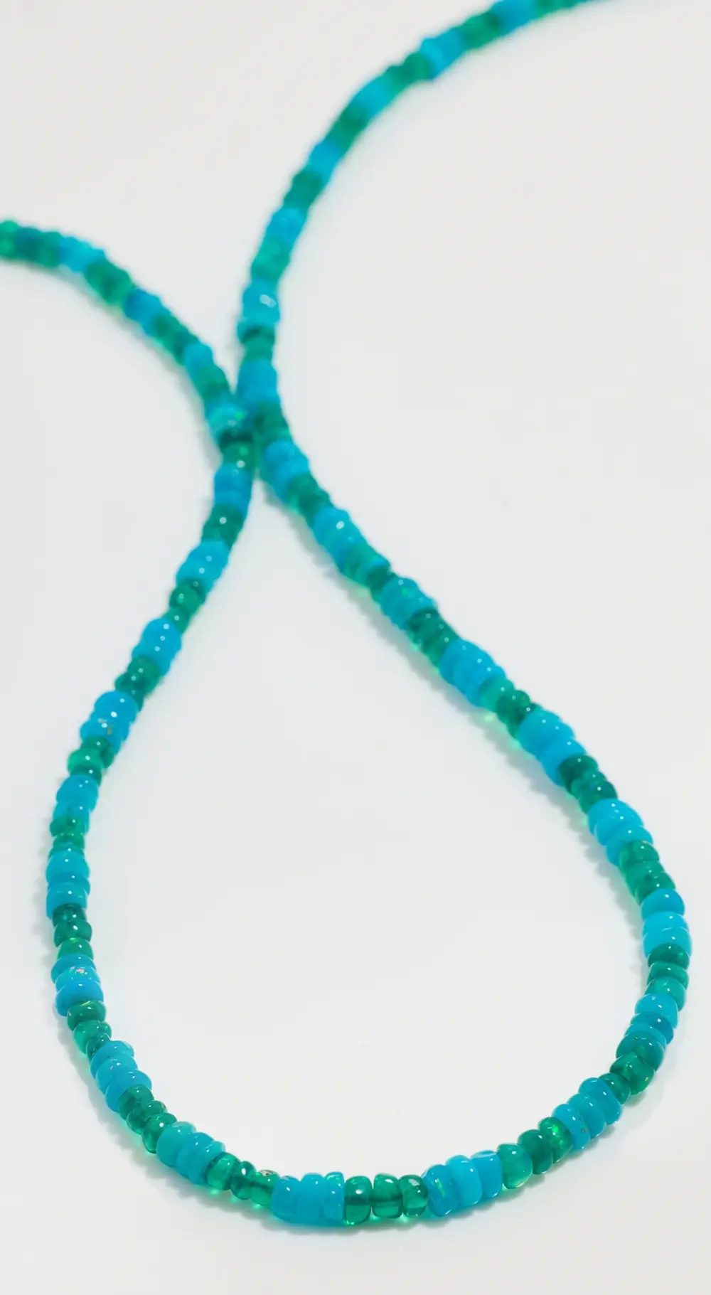 JIA JIA 14k Mini Blue Green Stripe Opal Necklace