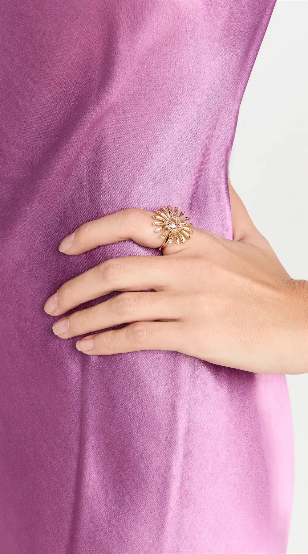 Harwell Godfrey 18k Mini Sunflower Ring Pink