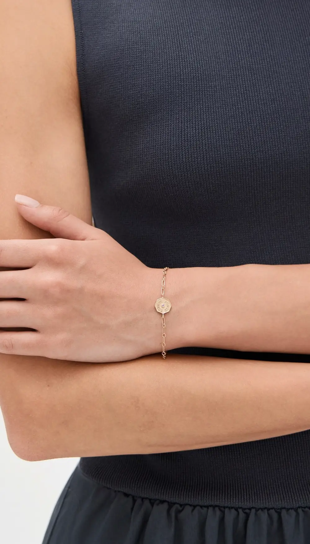 Marlo Laz 14k Wee Porte Bonheur Bracelet Multi Link