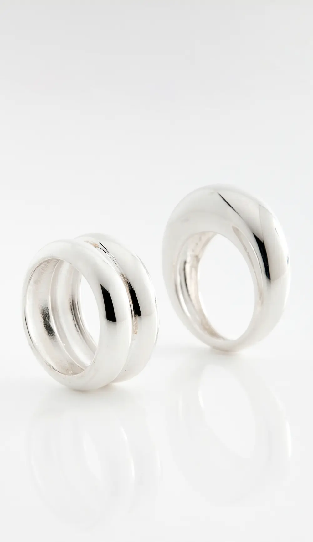 AGMES Domed Ridge Ring Set