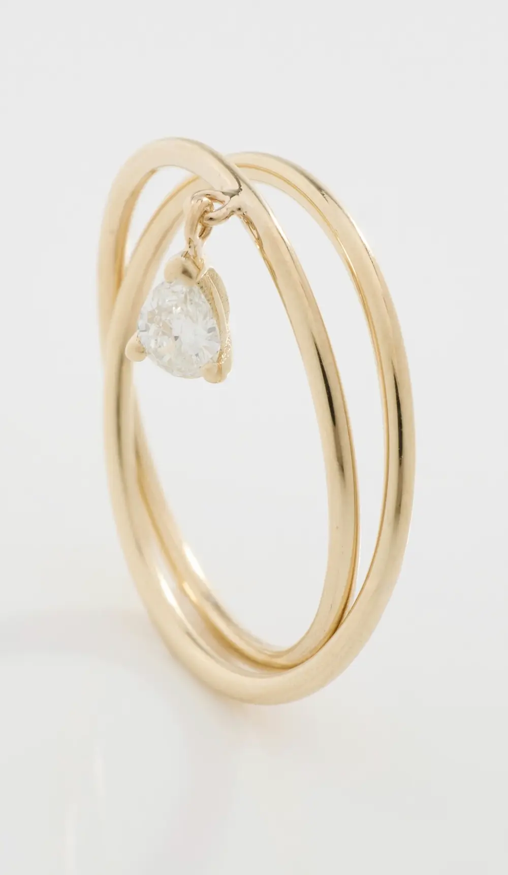 Isa Grutman 14k Double Band Diamond Ring