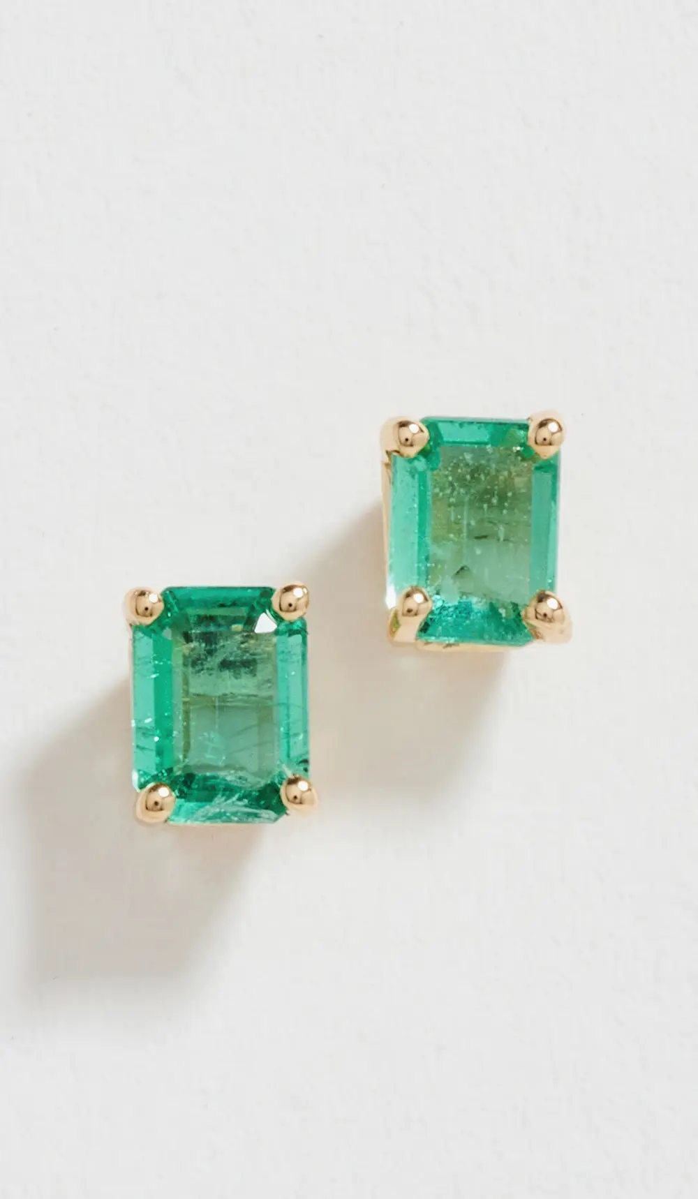 Zoe Chicco 14k Gold Emerald Studs