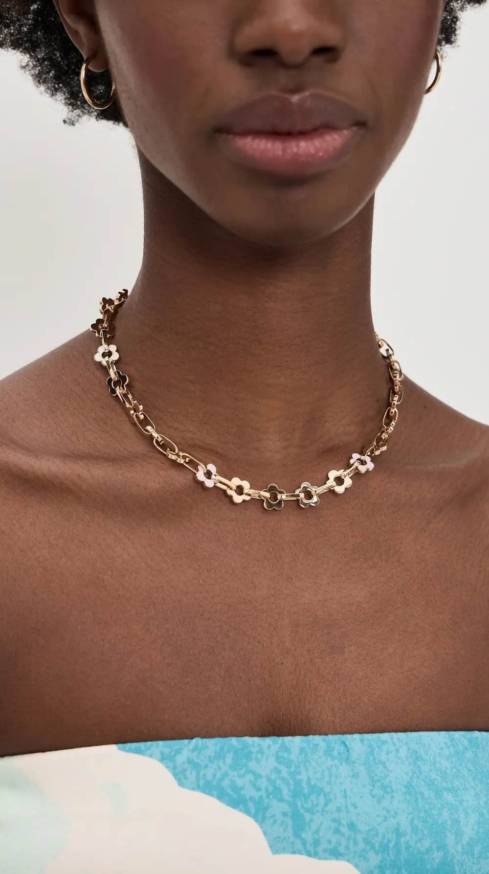 Tory Burch Interlocking Flower Necklace