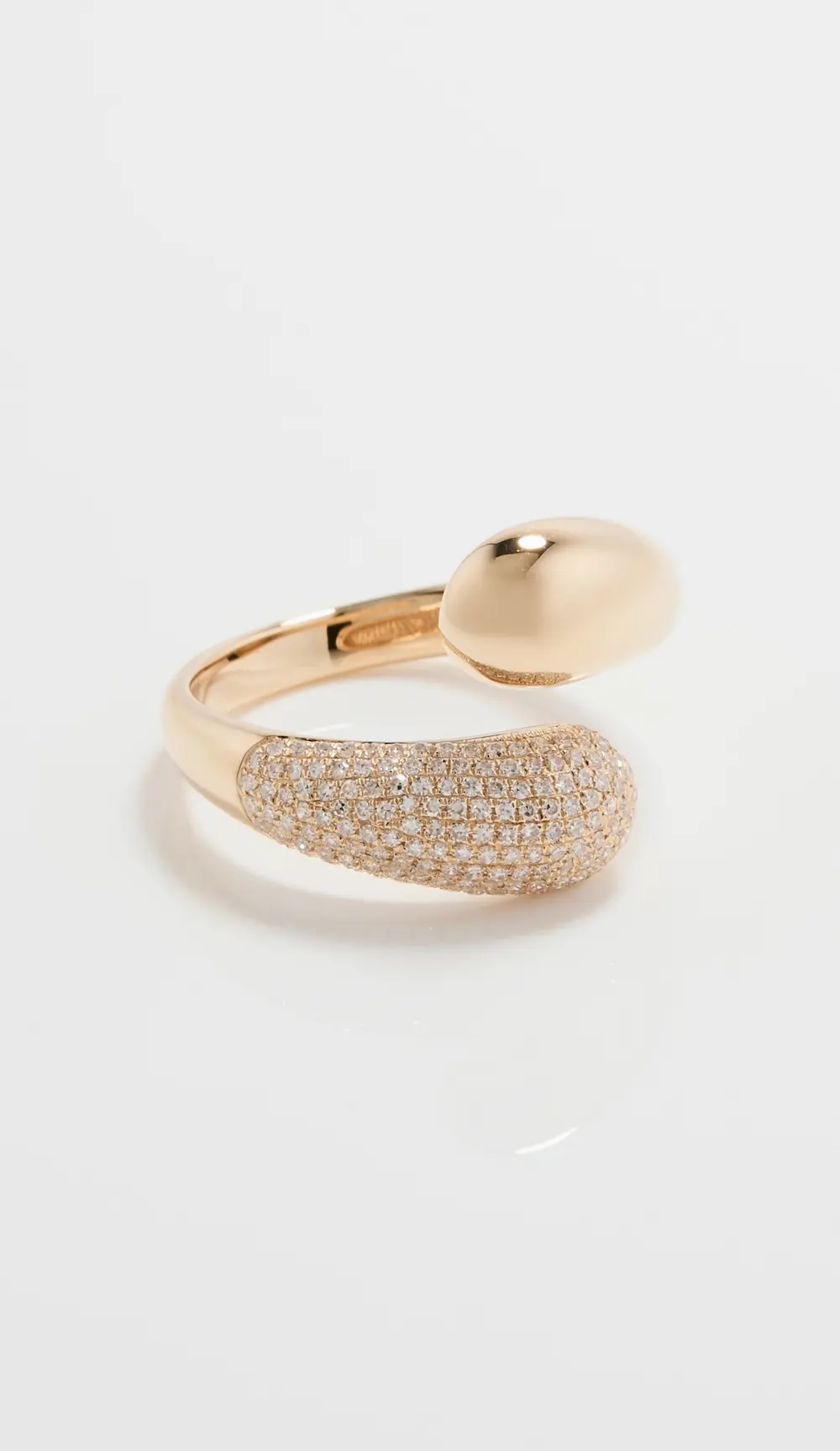 EF Collection Diamond and Gold Jumbo Double Dome Ring