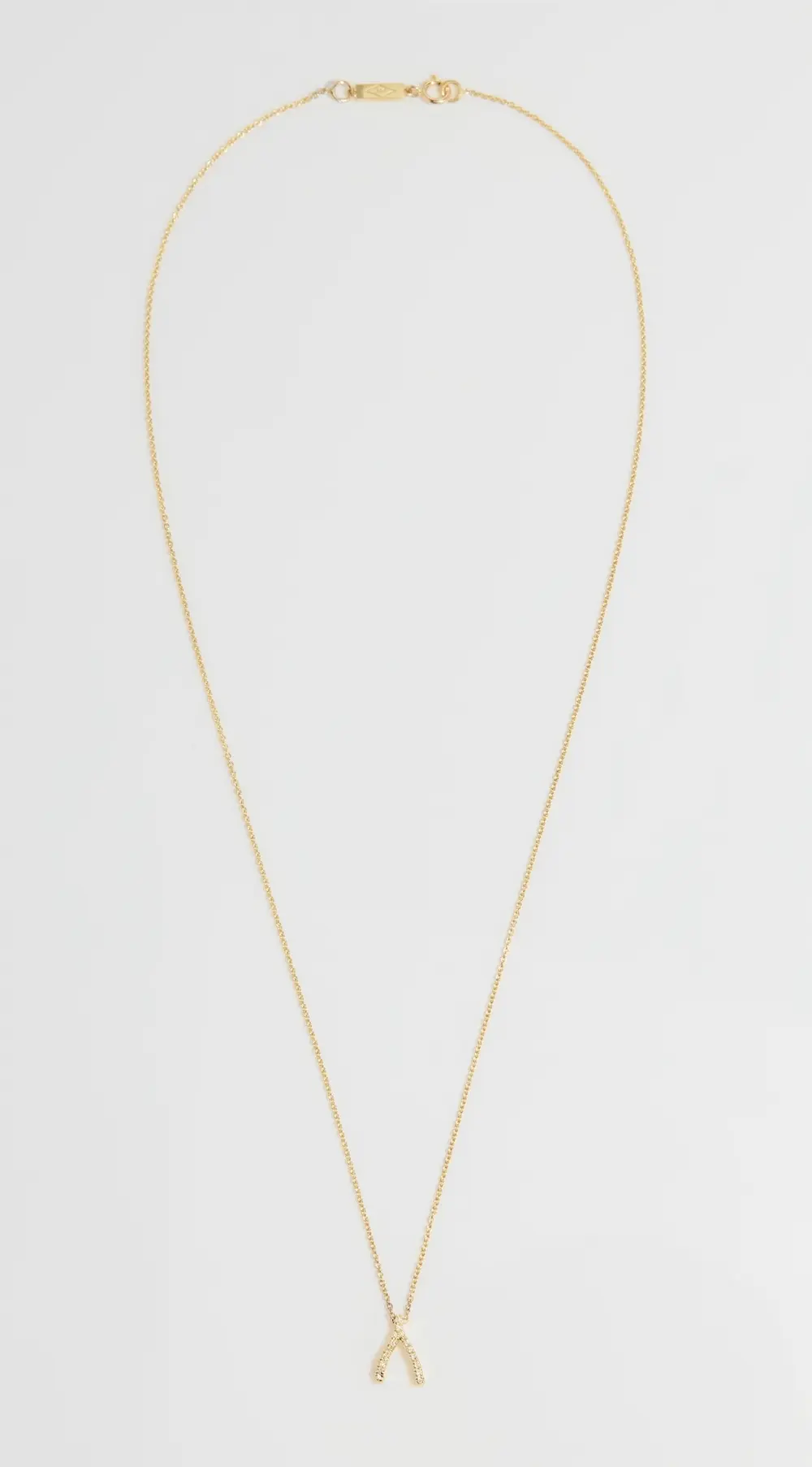 Jennifer Meyer Jewelry 18k Mini Wishbone Necklace
