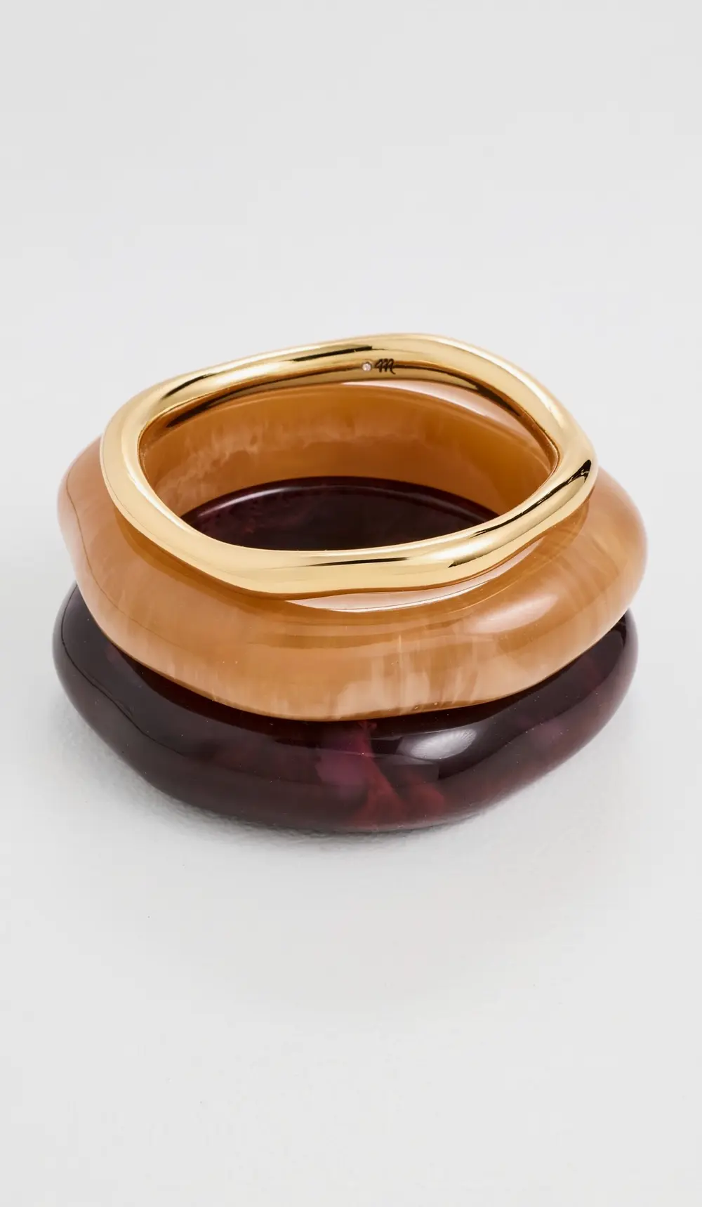 Madewell Sculptural Resin Bangle Bracelet Set