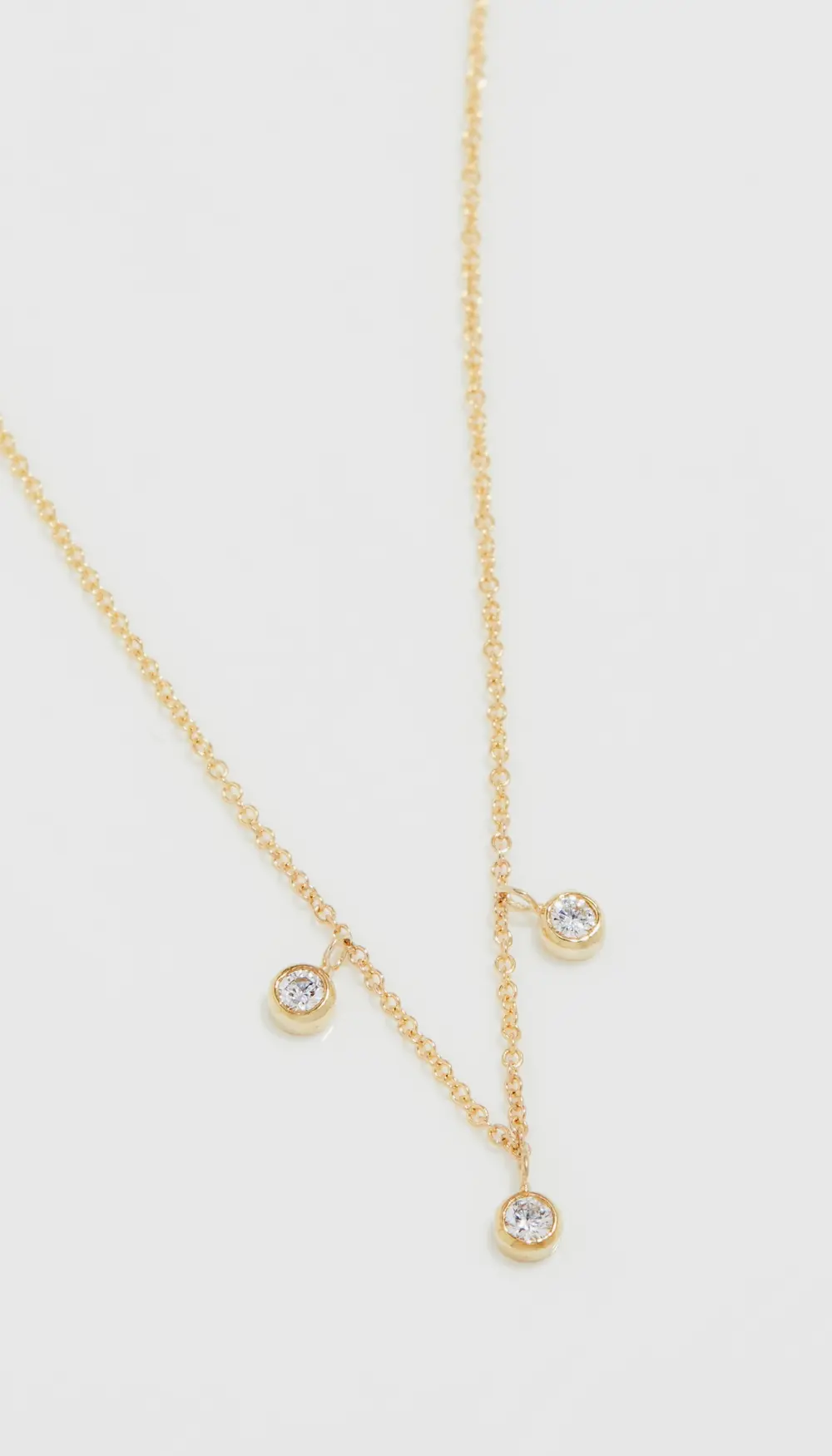 Jennifer Meyer Jewelry 3 Mini Diamond Bezel Dangle Necklace