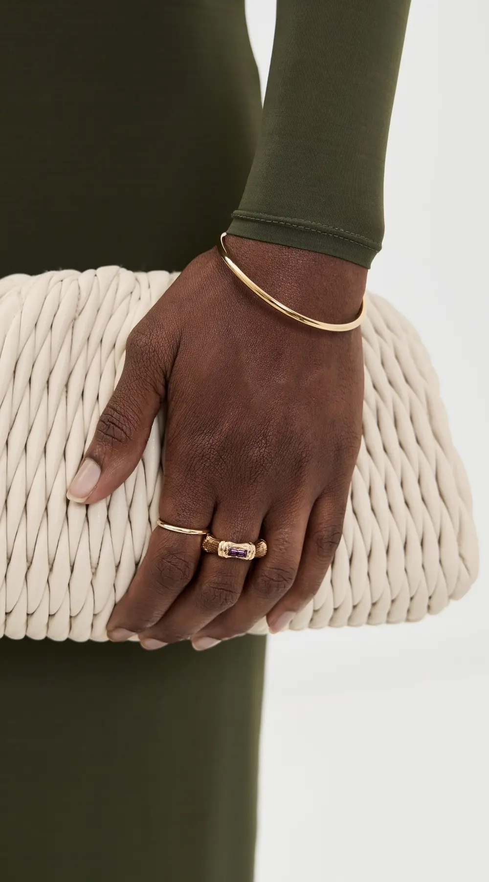 GAS Bijoux Bambou Jonc Strass O Ring