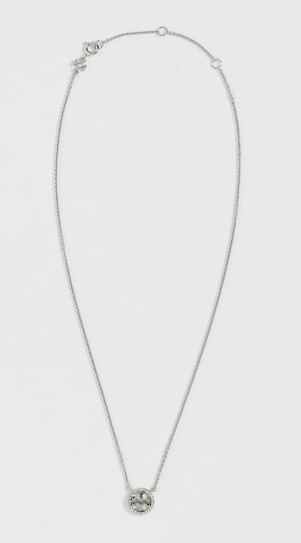 Tory Burch Icon Pavé Pendant Necklace