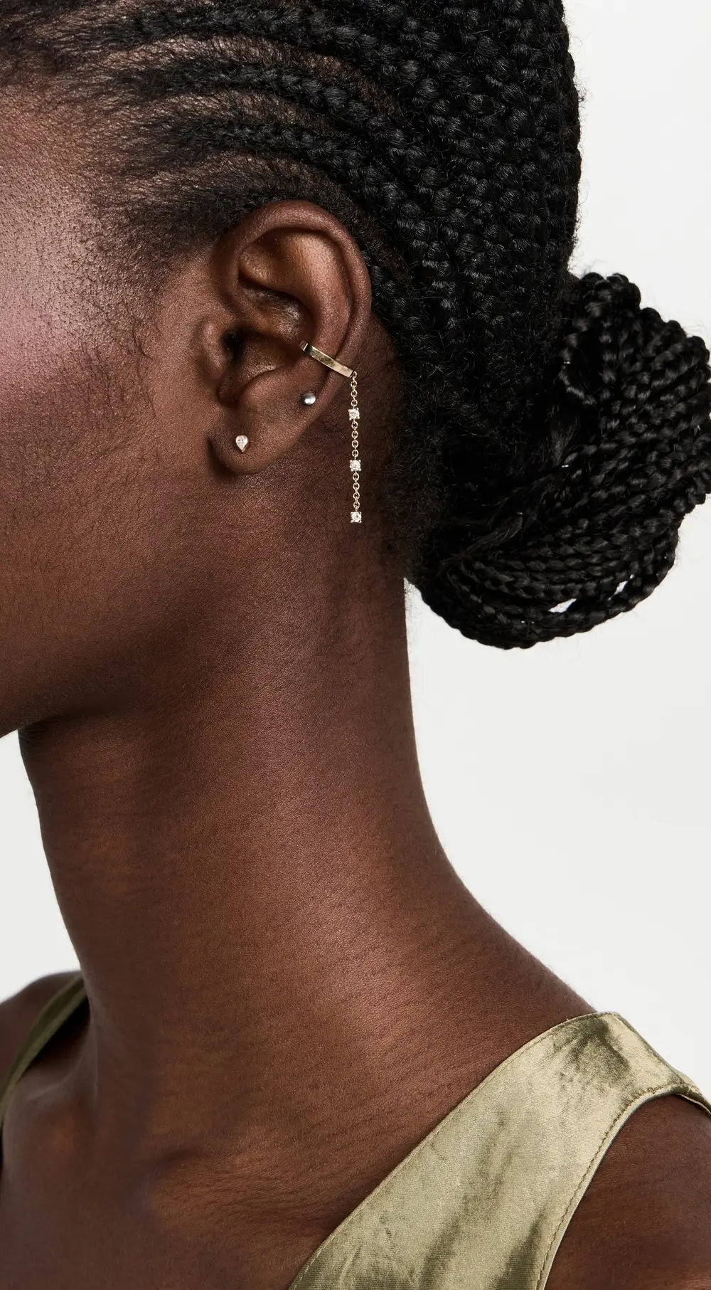 Isa Grutman 14k Diamond Chain Ear Cuff