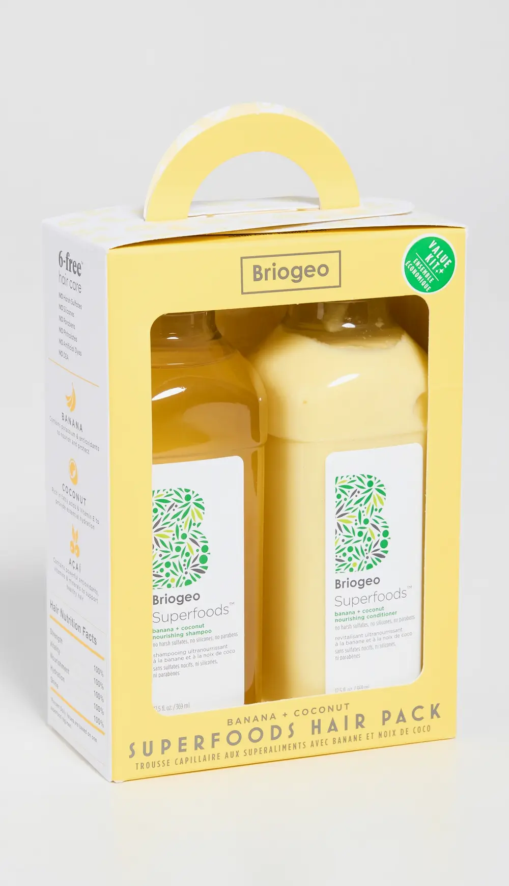 Briogeo Banana + Coconut Nourishing Shampoo + Conditioner
