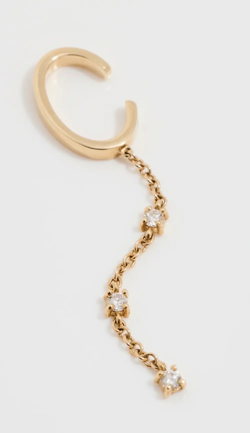 Isa Grutman 14k Diamond Chain Ear Cuff