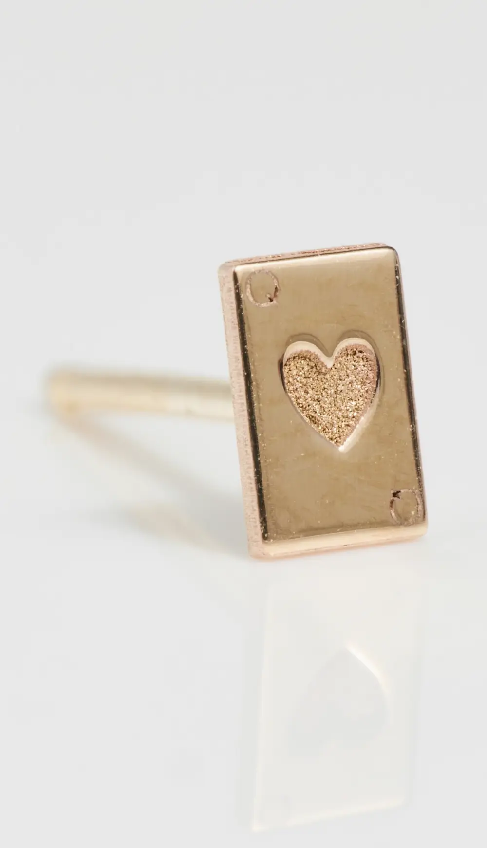 Zoe Chicco 14k Gold Itty Bitty Queen of Hearts Stud Earring