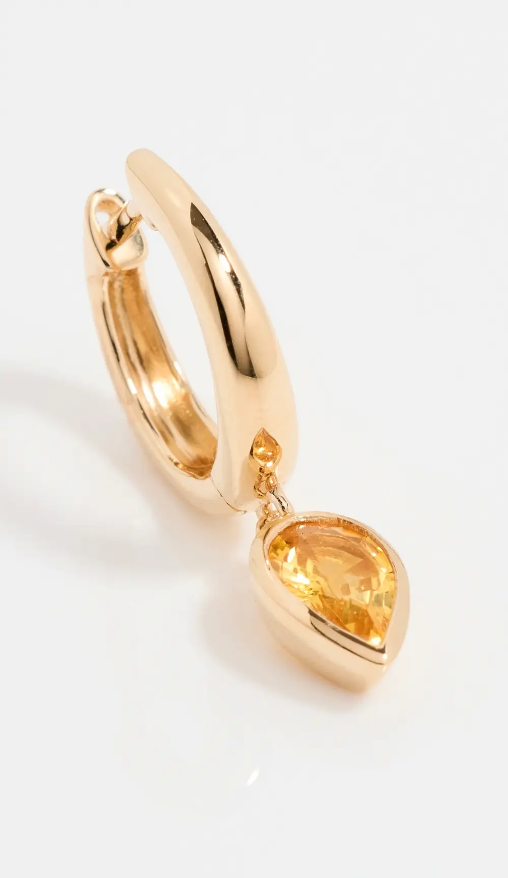 SHAY 18k Yellow Sapphire Pear Drop Huggies