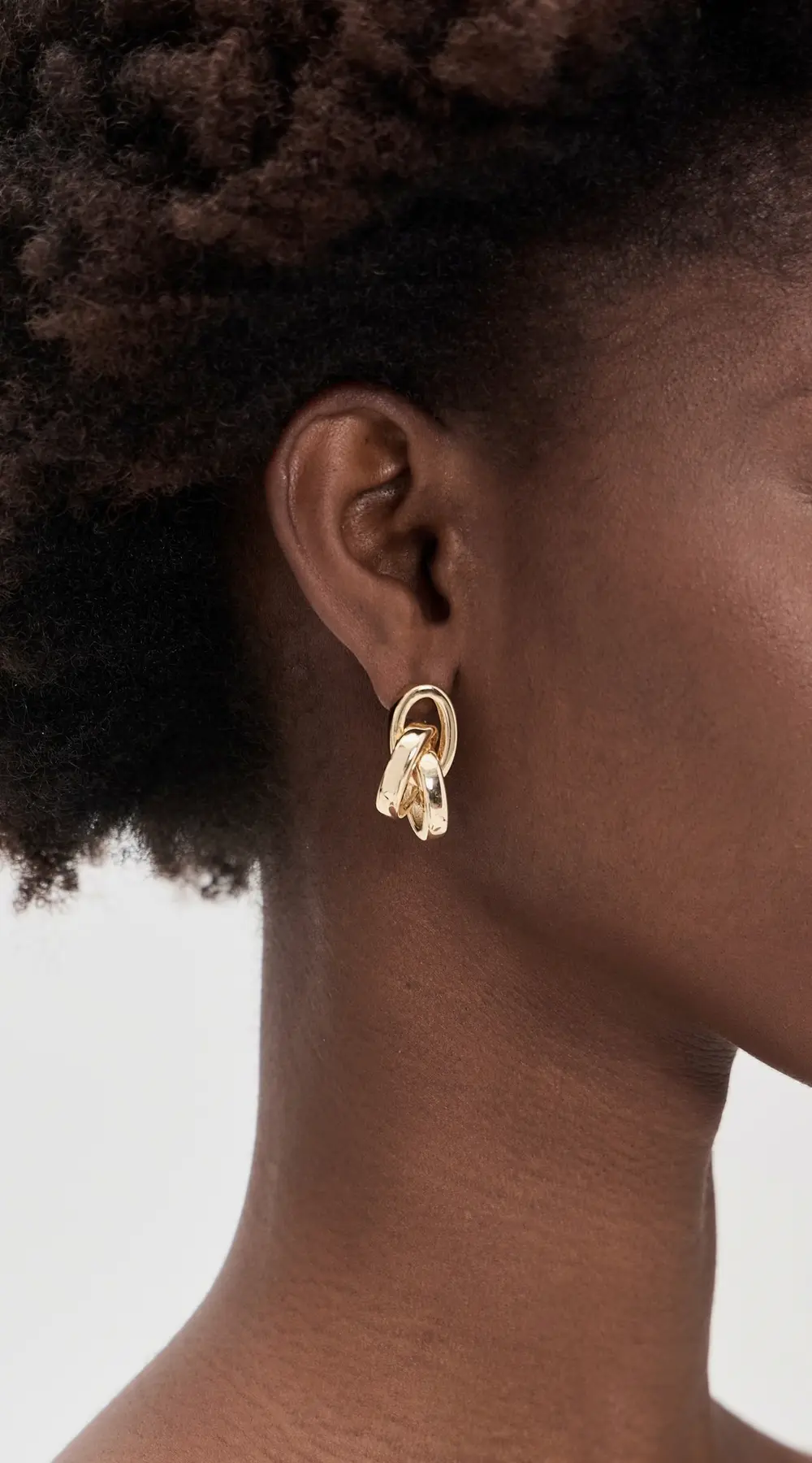 Roxanne Assoulin Puffy Interlocked Link Earrings