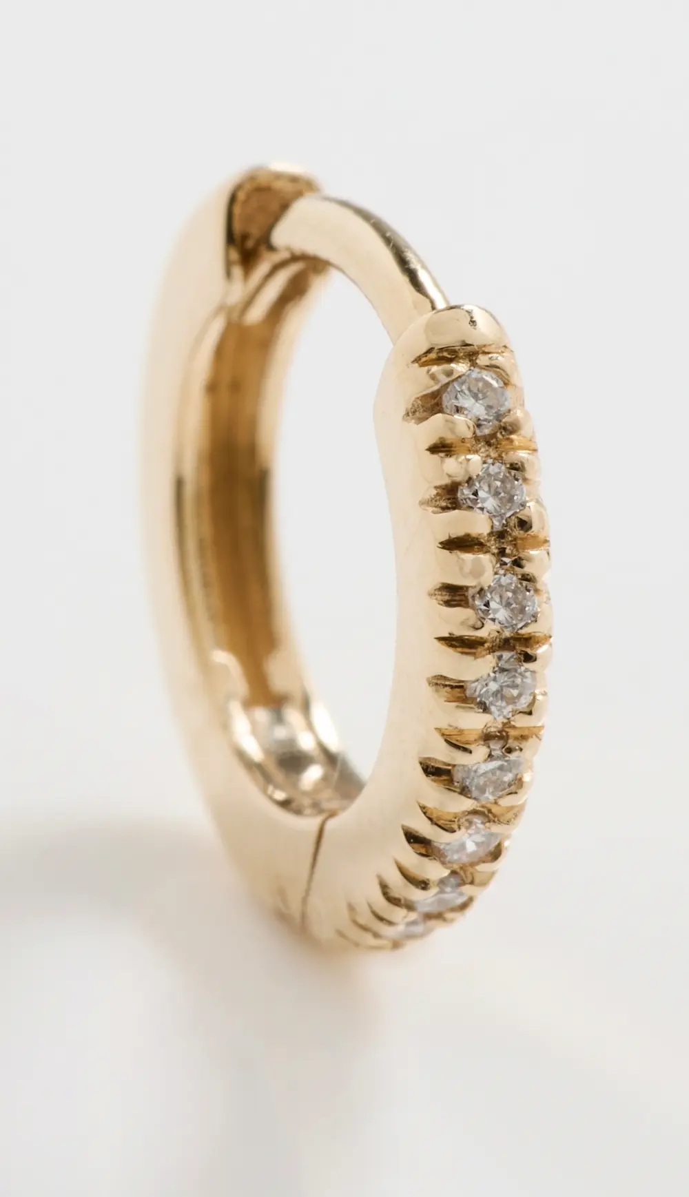 Isa Grutman Mini Diamond Huggie Hoops