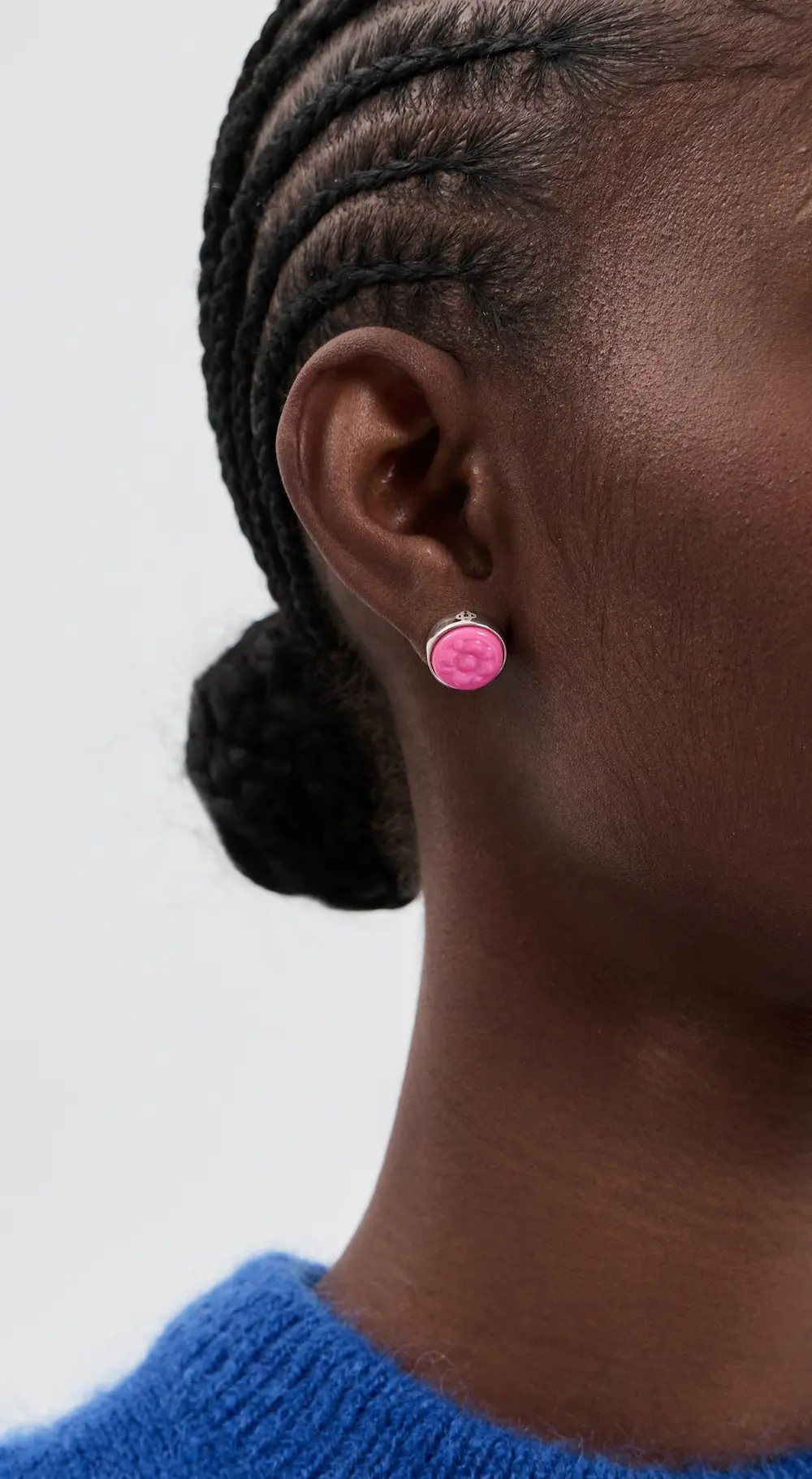 Casablanca Bull Link Stud Earrings