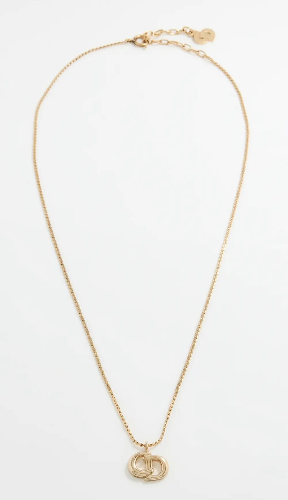 What Goes Around Comes Around Dior Gold CD Small Necklace