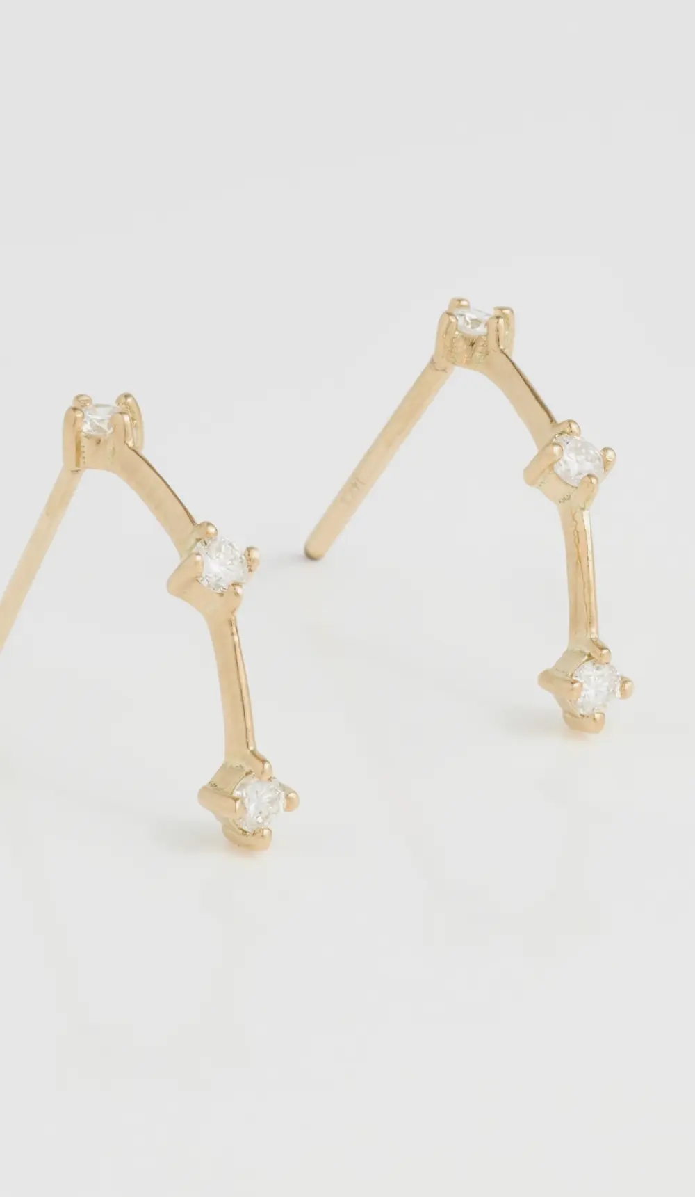Zoe Chicco 14k Gold Diamond Dash Arc Earrings