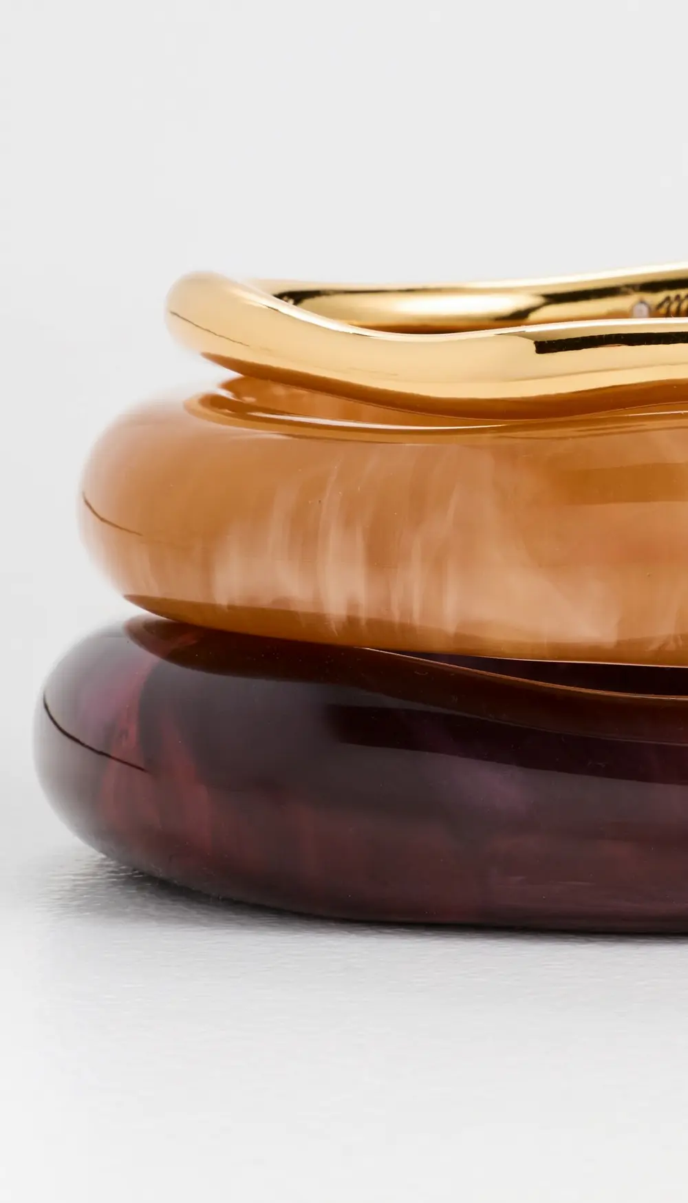 Madewell Sculptural Resin Bangle Bracelet Set