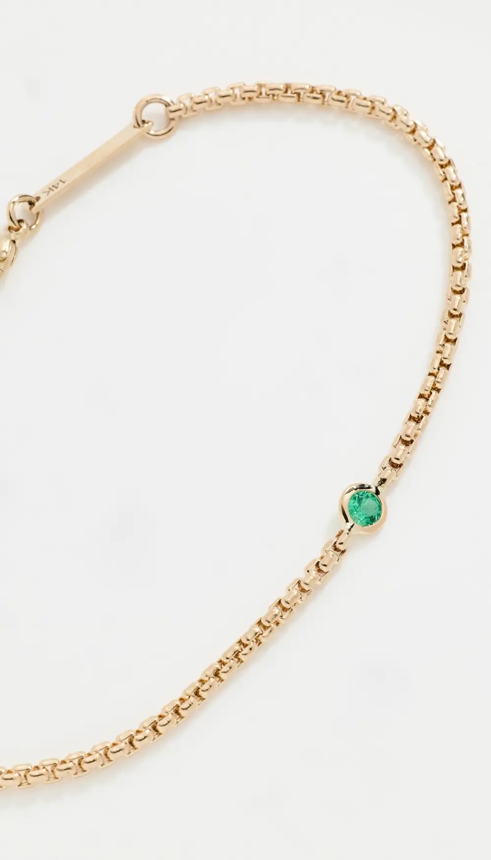 Zoe Chicco 14k Gold Floating Emerald Bracelet