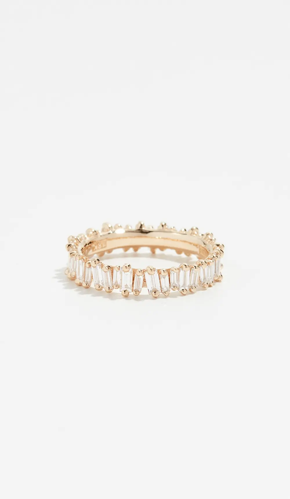 Suzanne Kalan 18k Gold Diamond Baguette Ring