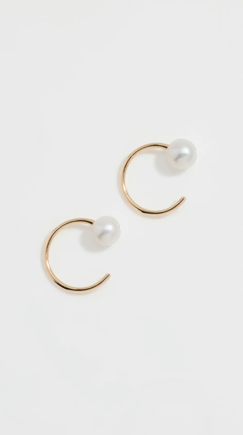 Zoe Chicco 14k Gold Reversible Pearl Huggie Hoop Earrings