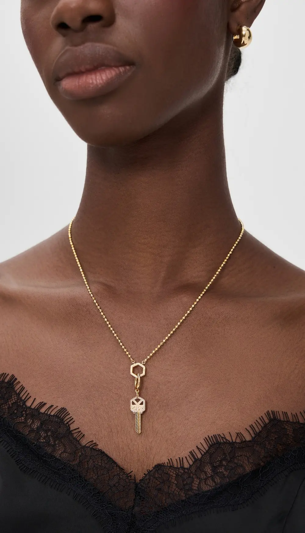 Harwell Godfrey Mini Cut Ball Chain & Mini Key Necklace