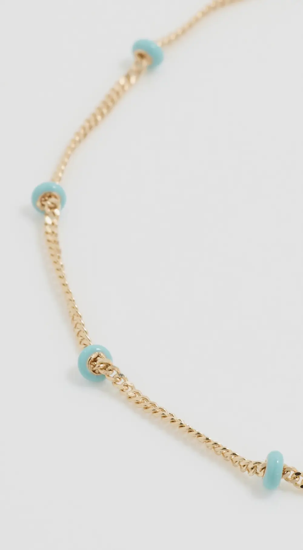 Zoe Chicco 14k Enamel Satellite Chain Anklet