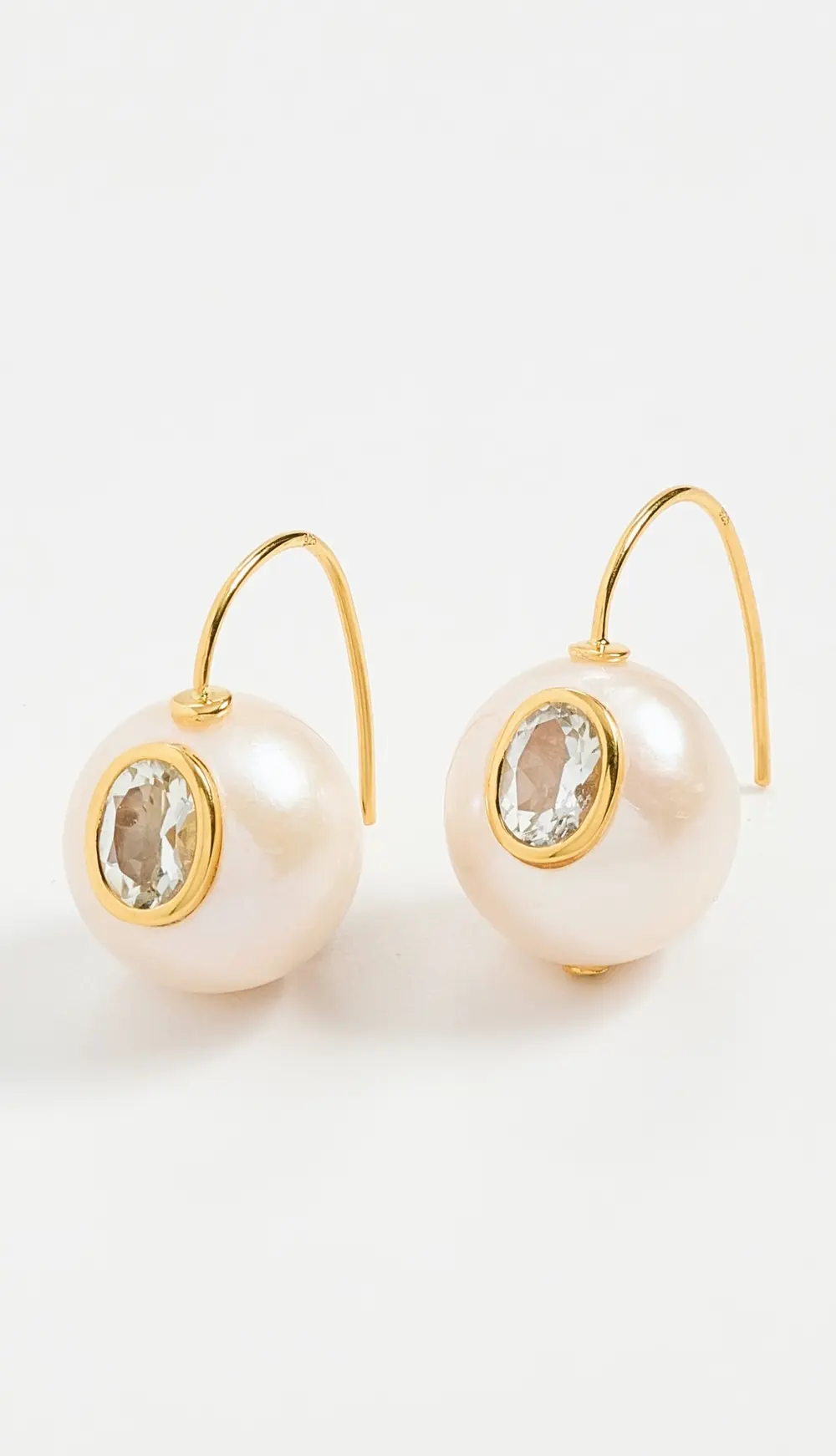 Lizzie Fortunato Pearl Pablo Earrings in Green Amethyst